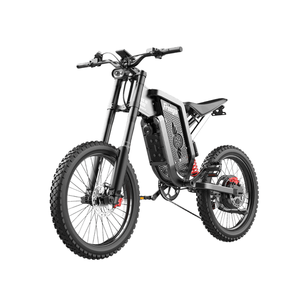 Freego X2 all-terrain dirt eBike for outdoor adventures, transparent background