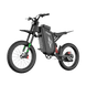 Angled front view of Freego X3 electric dirt bike with inverted front fork and 4-piston hydraulic disc brakes.