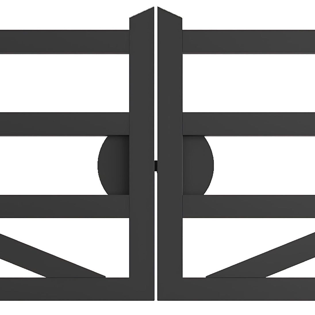Chery Industrial 20 ft Farm Driveway Gate with Diagonal Tubes, Dual Swing