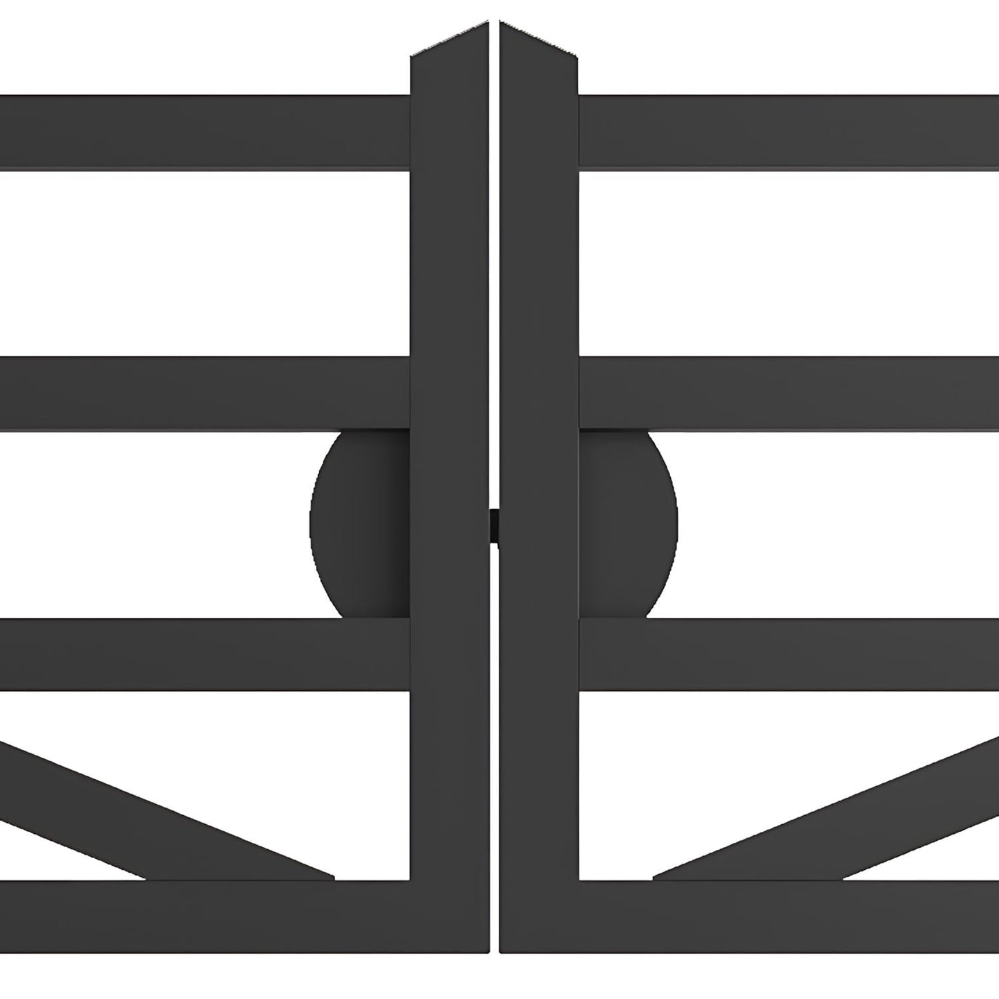 Chery Industrial 20 ft Farm Driveway Gate with Diagonal Tubes, Dual Swing