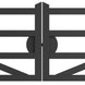 Chery Industrial 20 ft Farm Driveway Gate with Diagonal Tubes, Dual Swing