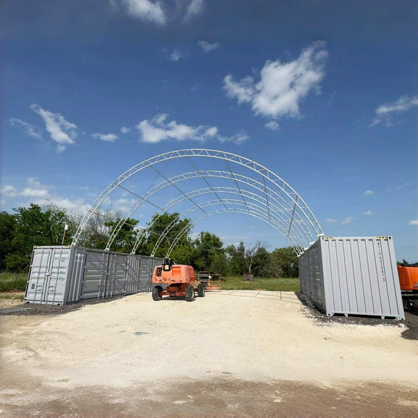 Chery Industrial 40'x40'x15' Double Truss Shipping Container Canopy Shelter