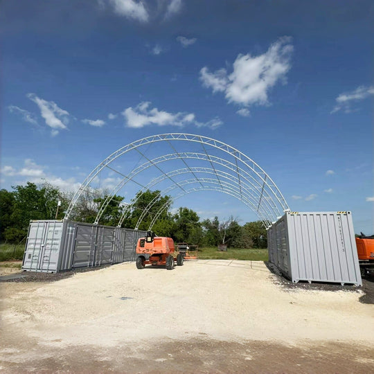 Chery Industrial 40'x40'x15' Double Truss Shipping Container Canopy Shelter