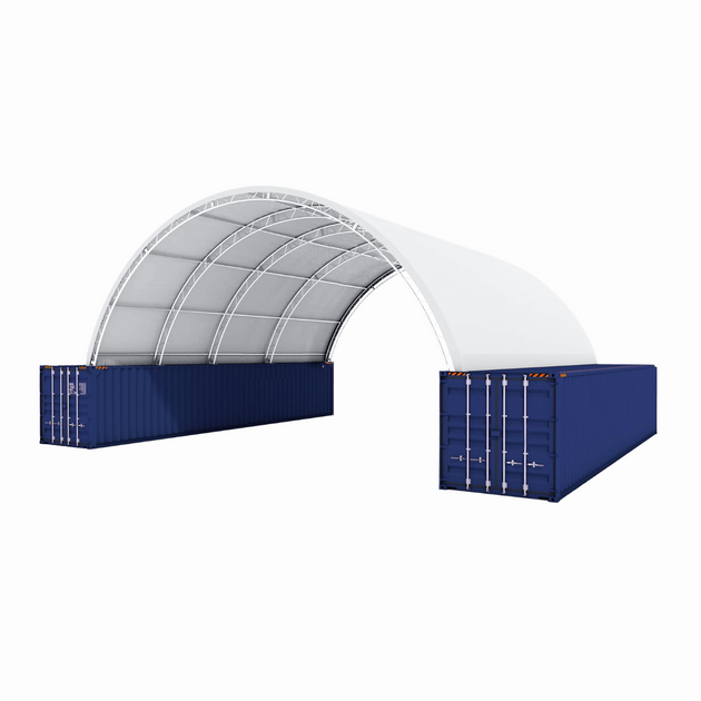 Chery Industrial | 40'x40'x15' Double Truss Shipping Container Canopy Shelter