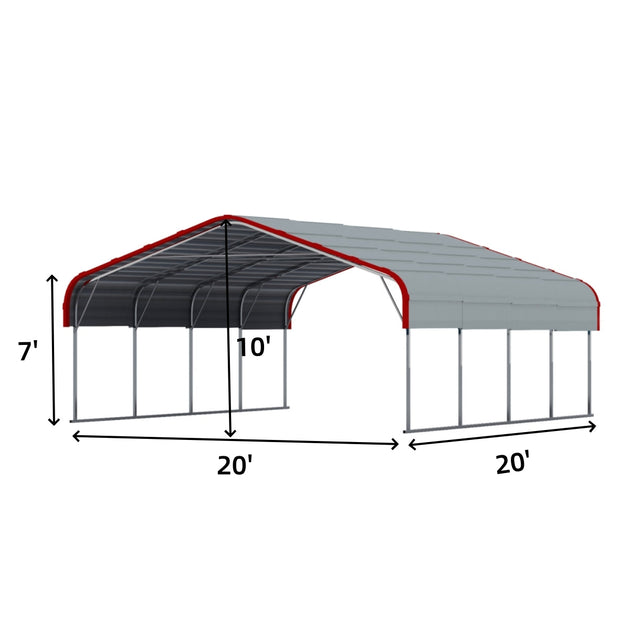 Chery Industrial Classic Steel Carport 20'W x 20'L