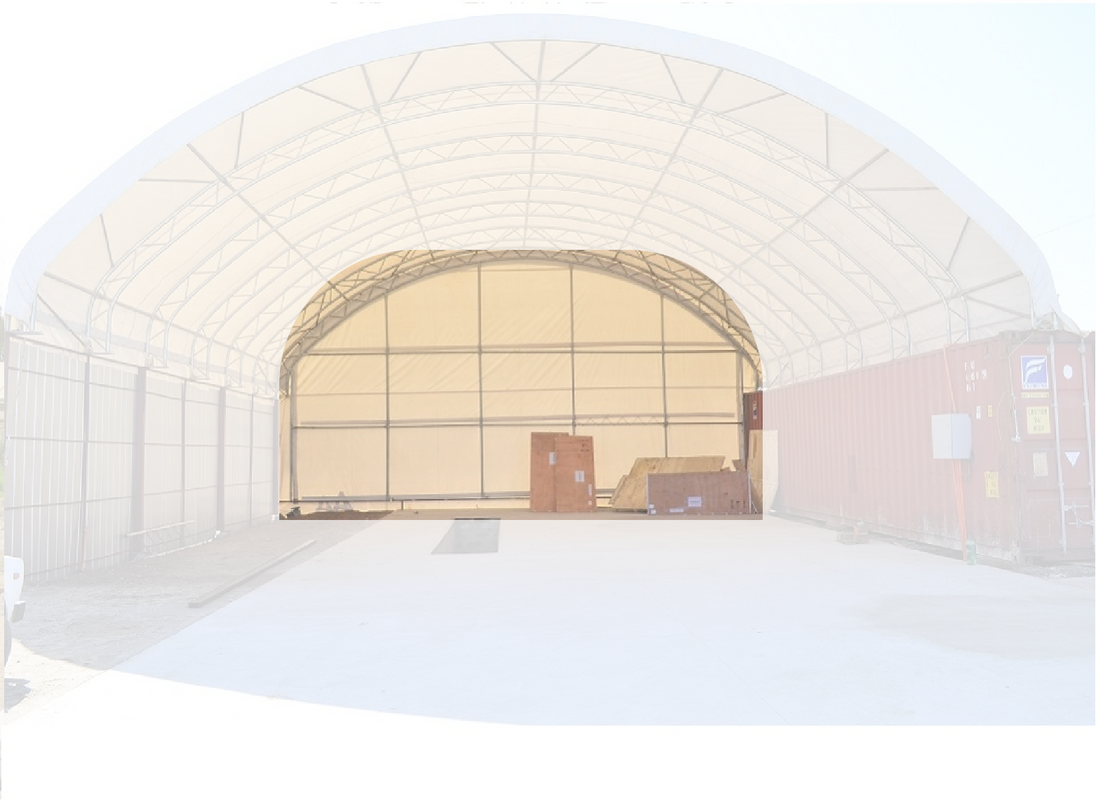 Chery Industrial Back Wall for Container Canopy Shelter 40'x40'x15'