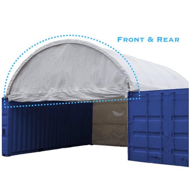 Chery Industrial Front and Back Half Panels for Container Canopy Shelter 40'x40'x13'