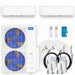 MRCOOL DIY Mini Split - 48,000 BTU 2 Zone Ductless Air Conditioner and Heat Pump with 35 ft. Install Kit, DIYM248HPW01C13