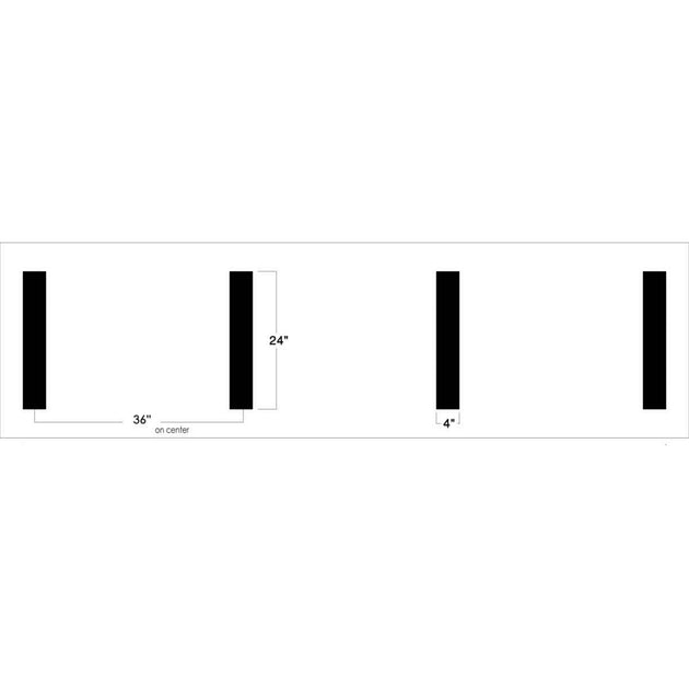 Newstripe | 1/8" NCAA Hash Mark Football Field Stencil | 10001725