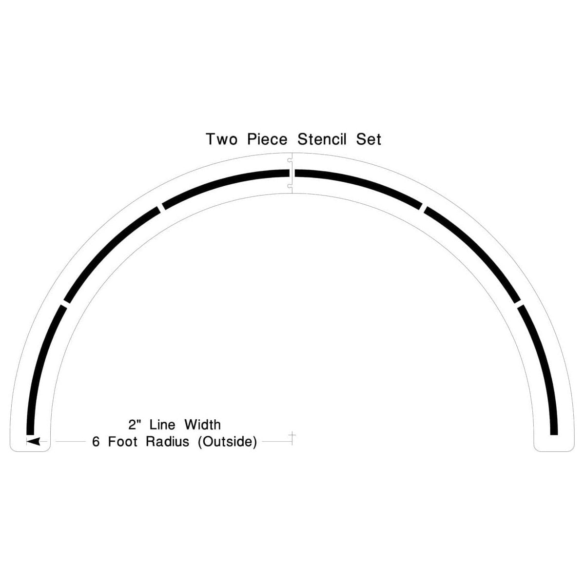 Newstripe | Basketball 6" Center Circle Stencil | 10003149
