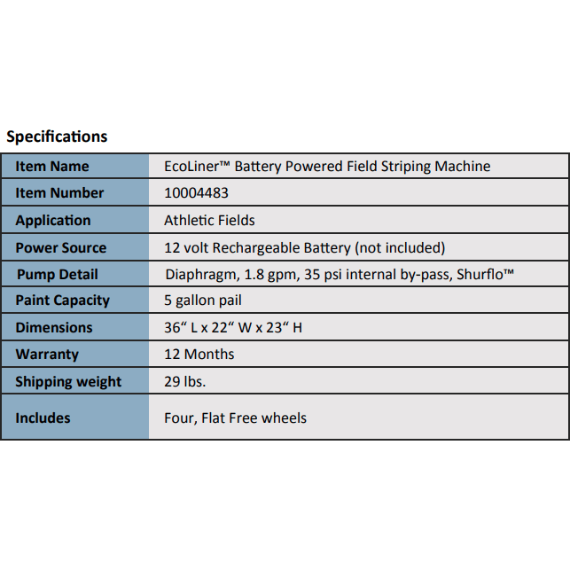 Newstripe | EcoLiner Plus Battery Powered Field Striper | 10004484