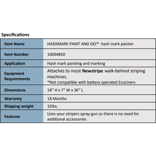 Newstripe | HashMark Paint & Go Football Hash Mark Stencil | 10004850