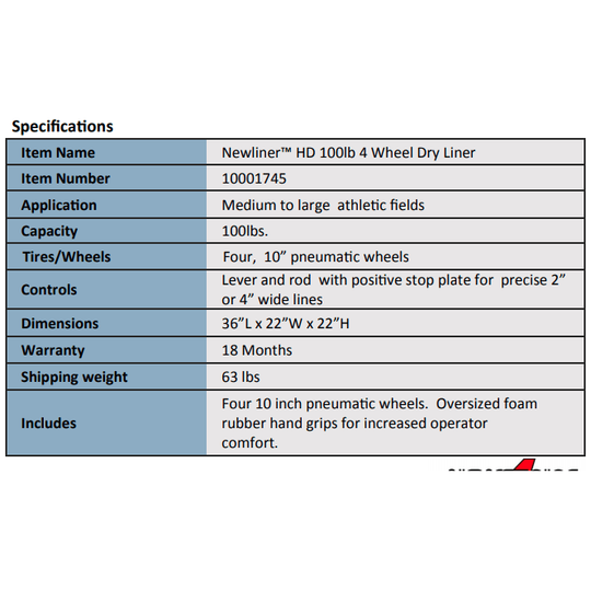 Newstripe | NewLiner 100lb. 4-Wheel Heavy-Duty Dry Line Marker | 10001745