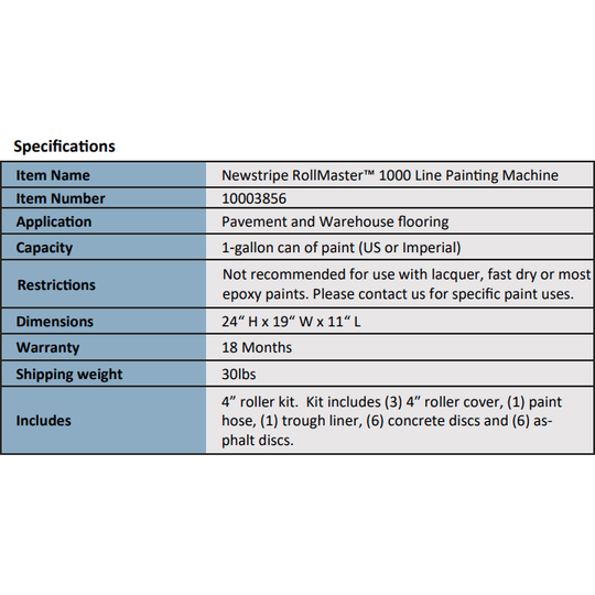 Newstripe | RollMaster 1000 Line Painting Machine | 10003856