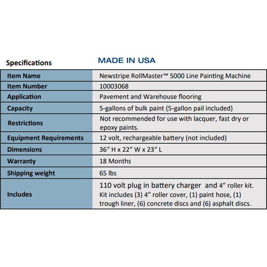 Newstripe | RollMaster 5000 Line Painting Machine | 10003068