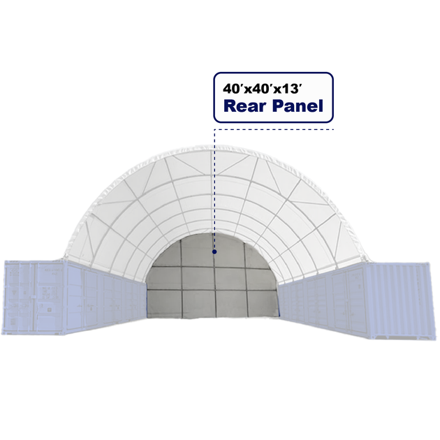 Chery Industrial | Back Wall for Container Canopy Shelter 40'x40'x13'