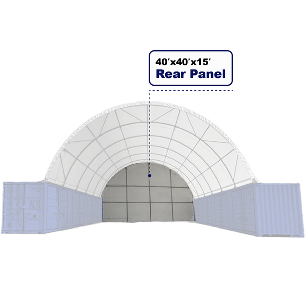 Chery Industrial | Back Wall for Container Canopy Shelter 40'x40'x15'