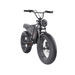Electric bike with large wheels on a gray background
