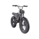 Electric bike with large wheels on a gray background