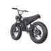 Black electric bike on a gray background