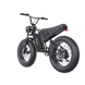 Black electric bike on a gray background