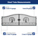 Chery Industrial 20x8 ft Steel Dual Swing Driveway Gate with Wider Goalposts