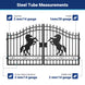 Chery Industrial 12x8 ft Dual Swing Driveway Gate with Horse Pattern