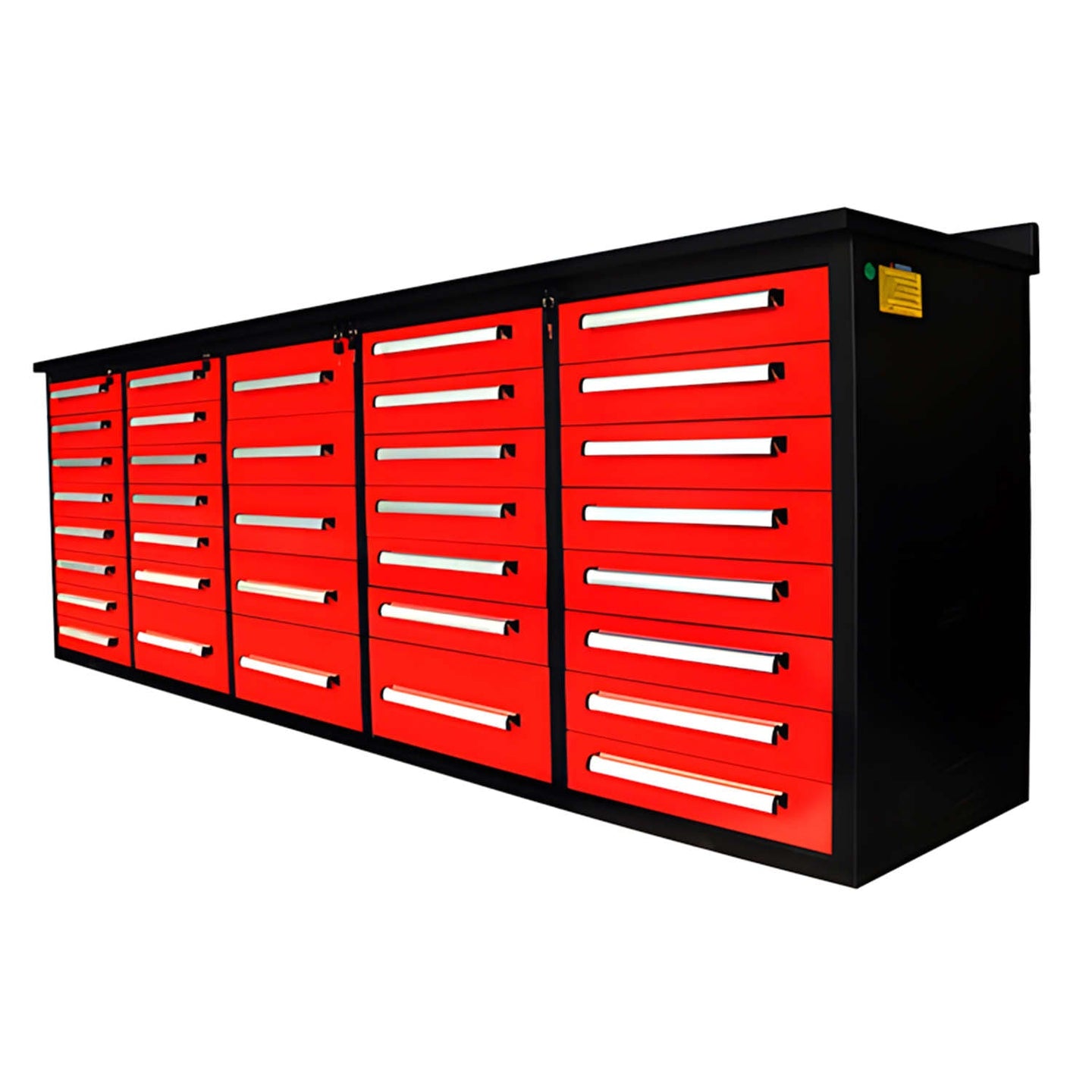 Chery Industrial 10ft Workbench Storage Cabinet with 35 Drawers