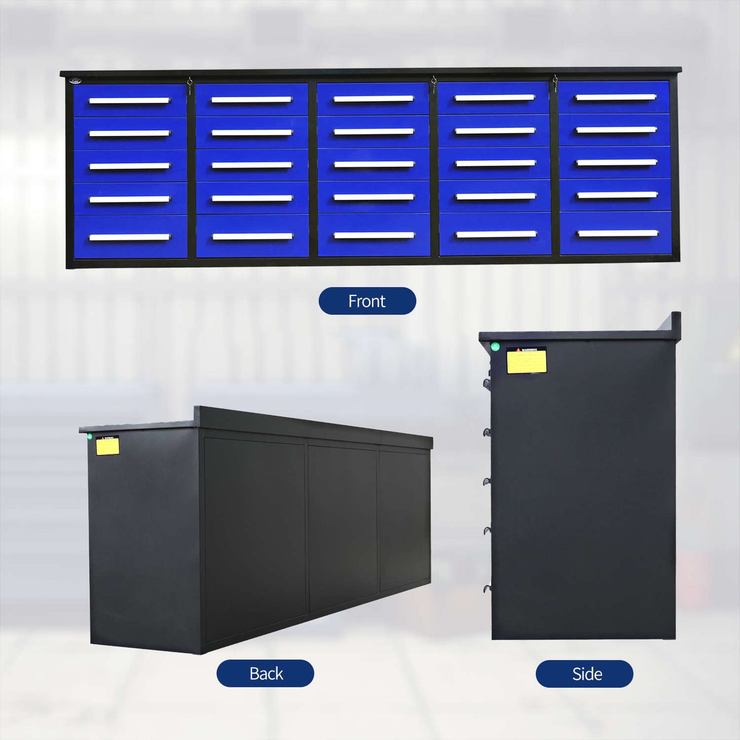 Chery Industrial 10 ft Heavy Duty Workbench with 25 Drawers