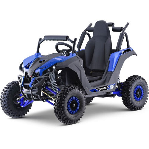 MotoTec Raider Kids UTV 48v 1200w Full Suspension Blue - View 2
